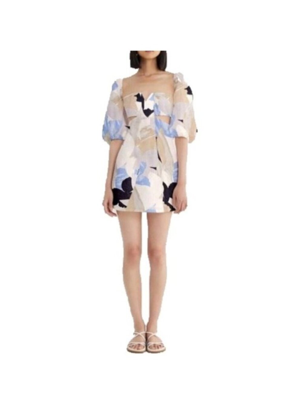 NWT Rumer the Label XS Leila Mini Dress Cut Out 100% Linen MSRP $269